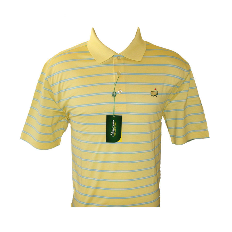Masters Jersey Yellow With Blue Golf Shirt