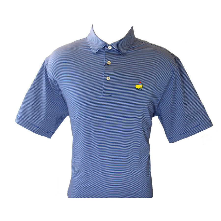 Masters Tech Navy/White Striped Golf Shirt