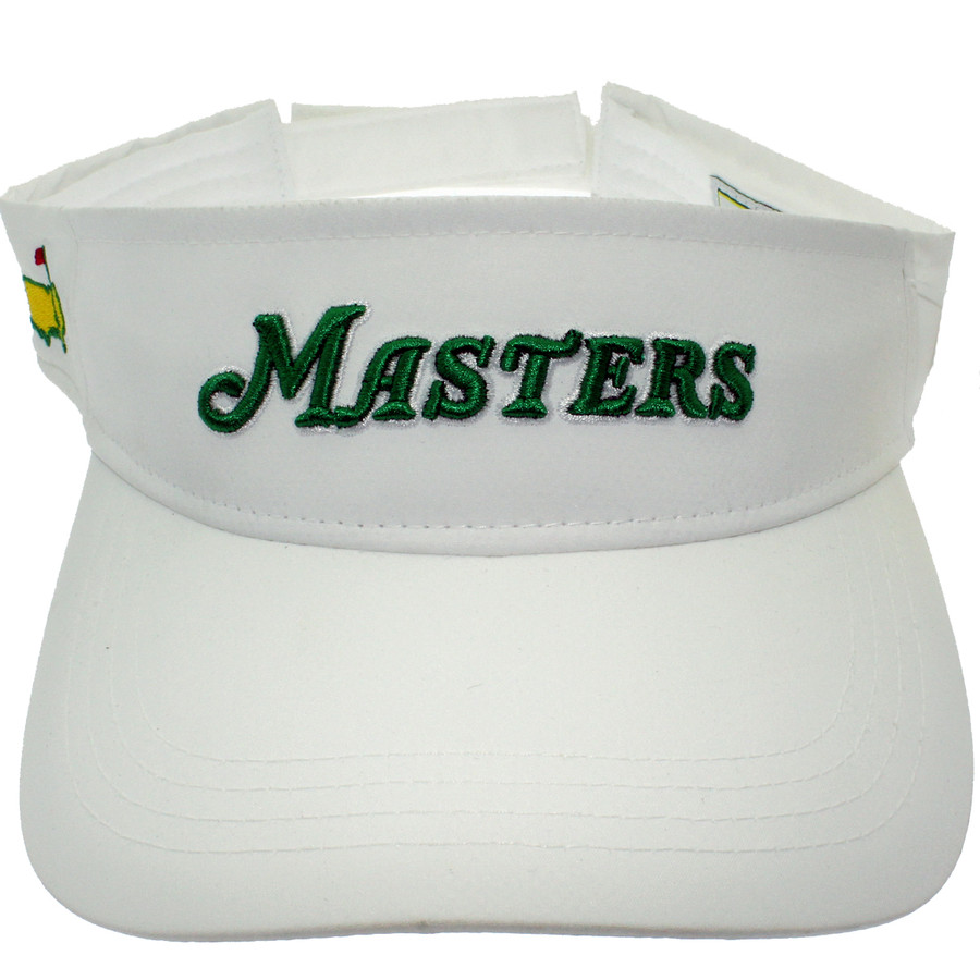 Masters White Script Visor