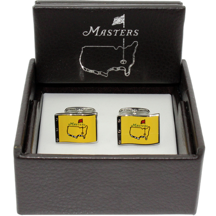 Masters Cuff Links - Yellow Pin Flag