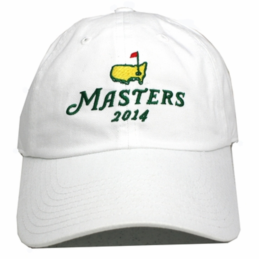 2014 Masters Stacked Logo White Hat