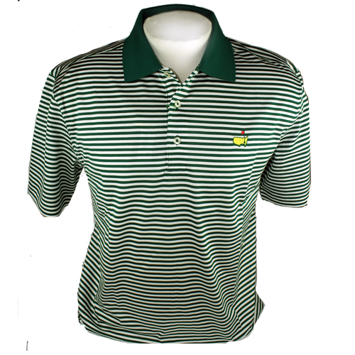 Masters Jersey Green/White Golf Shirt Masters Jersey Golf Polos