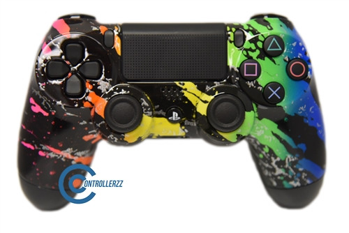 Rainbow Splatter PS4 Controller