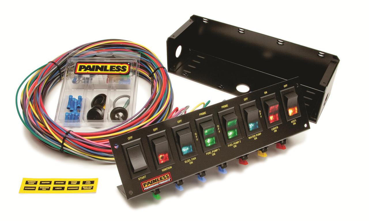Painless Wiring - 8 Switch Fused Panel - LSx Everything fox body drag race wiring 