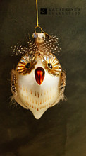 Handmade Glass Owl Bauble