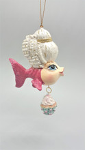 Madame Kissing Fish Cup Cake Tree Ornament