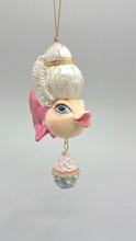 Madame Kissing Fish Cup Cake Tree Ornament