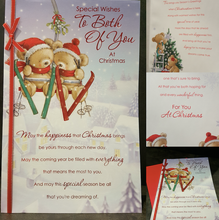 Large Christmas Card To The Both of You Foil Detail Full Colour Insert