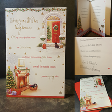 Neighbours Christmas Card Full Colour Insert and Embossed Detail