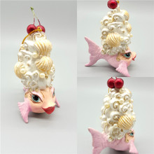 Kissing Fish Christmas Tree Decoration Display, Handmade & Hand Painted