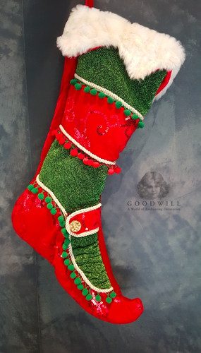 Christmas Elf Stocking Display