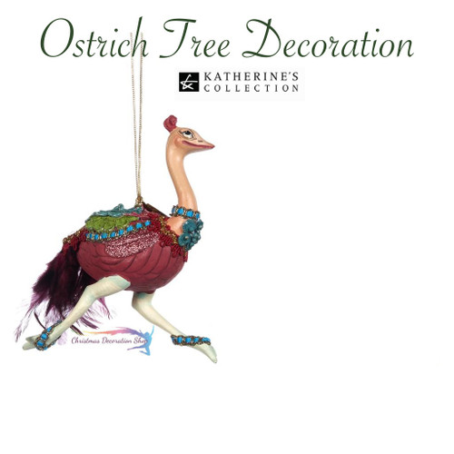 Ostrich Christmas Tree Ornament