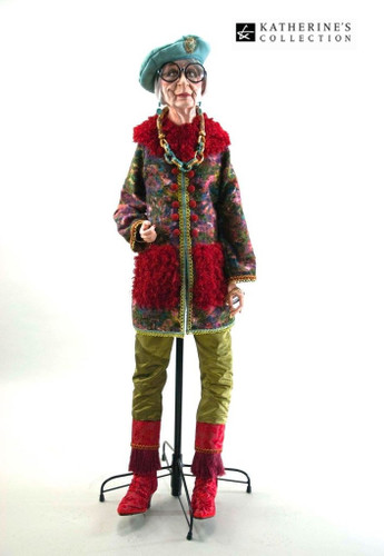 Katherine's Collection Iris apfel life size doll display