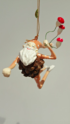 Mushroom Elf Christmas Ornament