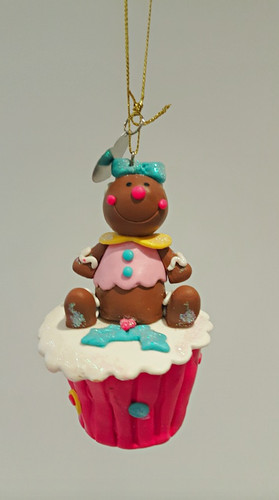 Cupcake Gingerbread Ornament