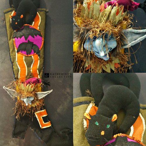 Katherine's Collection Fun Goblin Witch Stocking Halloween Display
