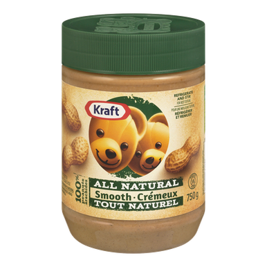 All Natural Peanut Butter, Smooth (750 g) - Kraft - DIZIN ...