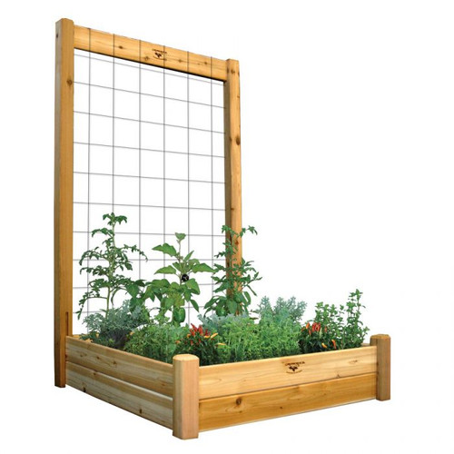 Raised Gdn Bed with Trellis Kit 34x95x80 10"D Gronomics
