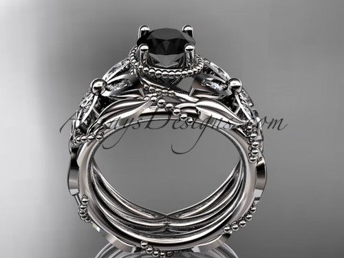platinum diamond celtic trinity knot wedding ring butterfly engagement set with a black diamond center - Butterfly Wedding Rings platinum diamond celtic trinity knot wedding ring butterfly engagement set with a black diamond center - Butterfly Wedding Rings