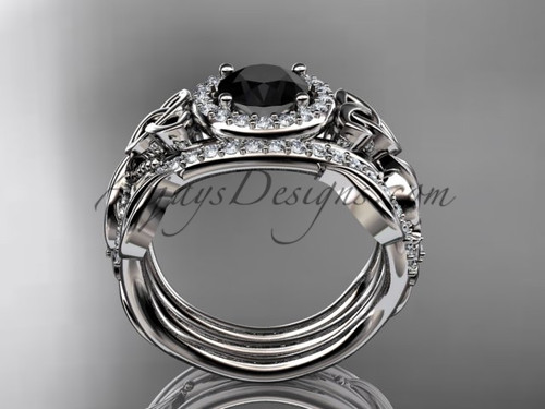 double band black diamond ring for women platinum diamond celtic trinity knot wedding ring set ct7300s - Black Diamond Wedding Rings For Women double band black diamond ring for women platinum diamond celtic trinity knot wedding ring set ct7300s - Black Diamond Wedding Rings For Women
