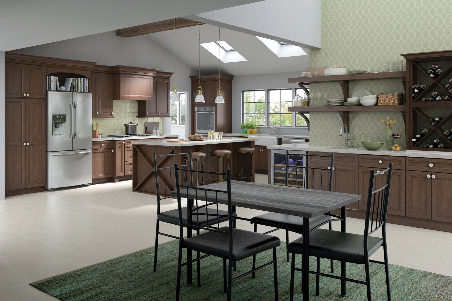 Cardell Kitchen Sunfield Cherry in Cannon Grey