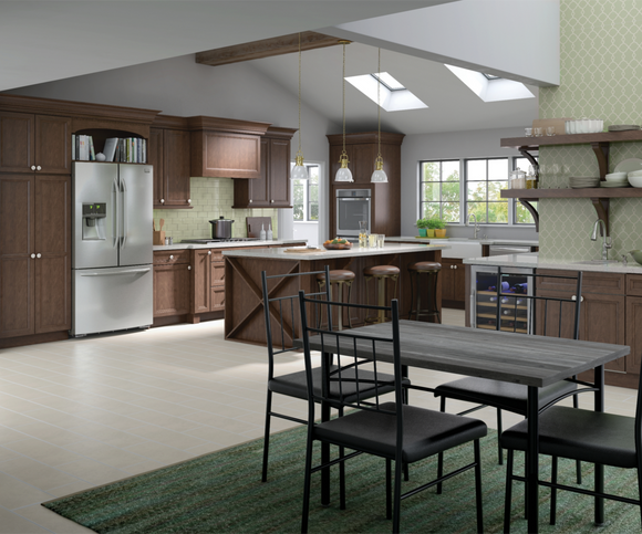 Cardell Kitchen Cabinets - Sunfield Cherry in Cannon Grey
