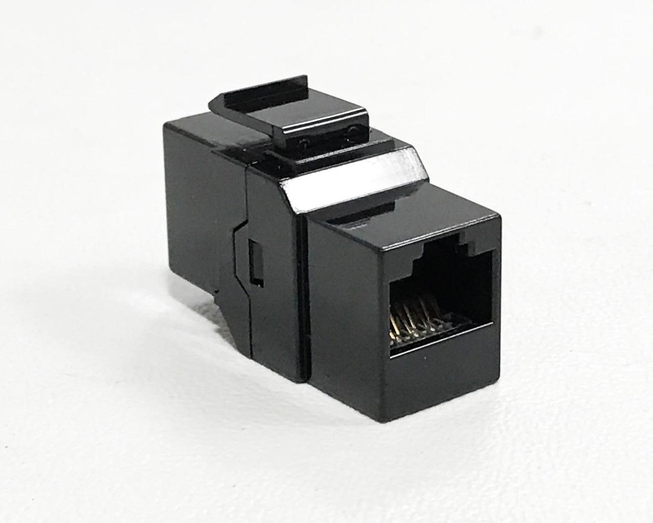 Cat6a RJ45 Inline Keystone Coupler Black Unshielded TXM Manufacturing