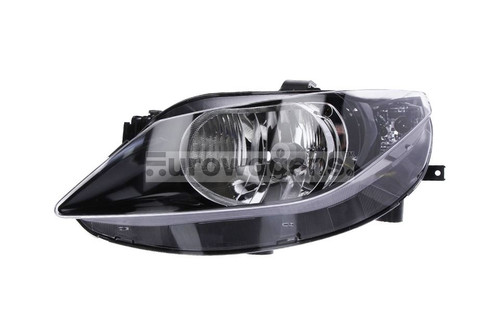 Headlight left black Seat Ibiza 08-11