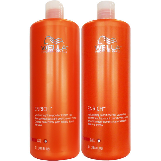 Wella Enrich Moisturizing Shampoo and Conditioner (Thick/Coarse) Duo 33 ...