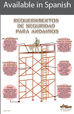 Scaffolding Safety Poster - SPANISH