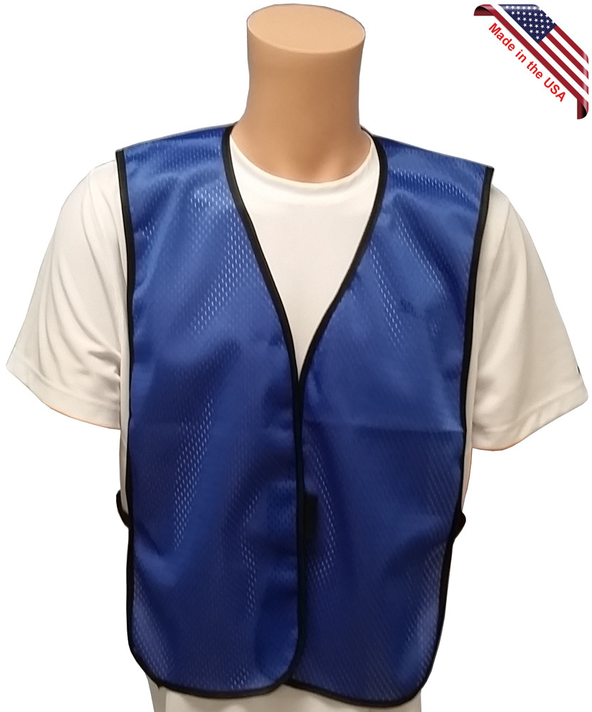 Soft Mesh Blue Vests | Texas America Safety Company
