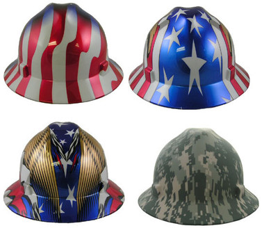 MSA Patriotic Full Brim Hard Hats (All designs) | T.A.S.C.O.