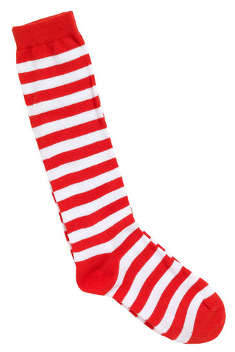 Child Red & White Striped Socks (69702)
