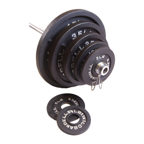 CAP Olympic Barbell Set, Black, 300 lb (OS-300#2)