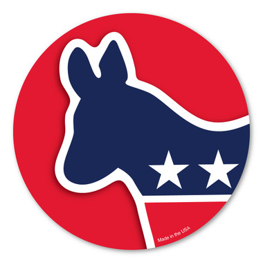 Democrat Donkey Circle Magnet | Magnet America