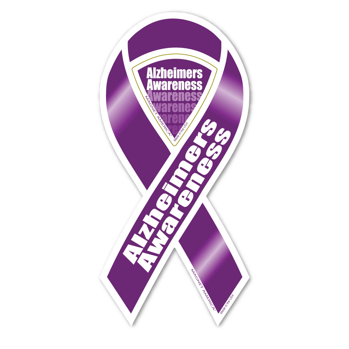 Alzheimers Awareness 2in1 Ribbon America