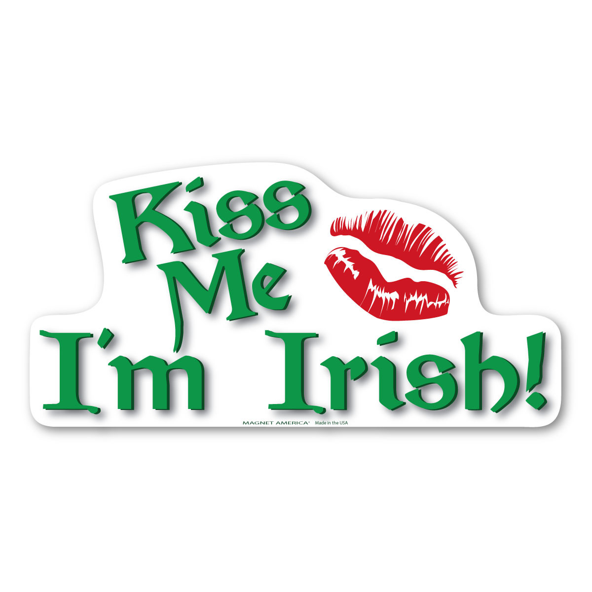 Kiss Me I'm Irish Bumper Decal America