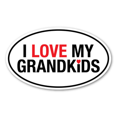 Download I Love My Grandkids Oval Decal | Magnet America