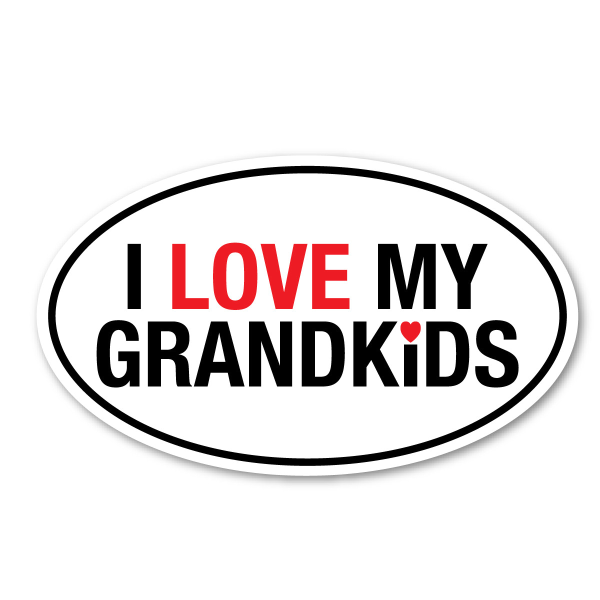 I Love My Grandkids Oval Magnet | Magnet America