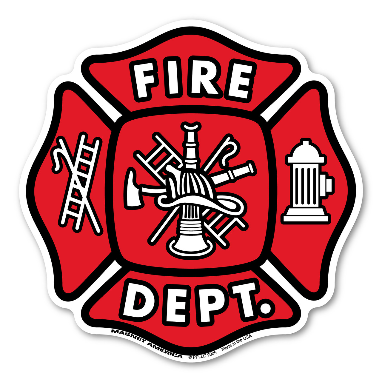 Maltese Cross Fire Department Magnet | Magnet America