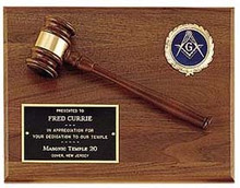 Gavel Plaque w/Color Insert