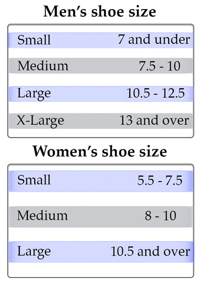 Compression Socks Size Chart