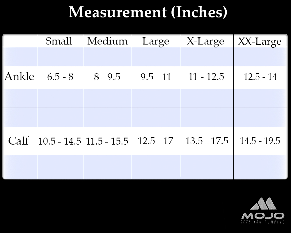 Compression Hose Size Chart