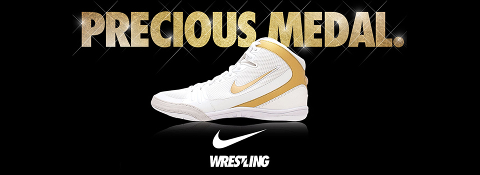 gold nike wrestling shoes