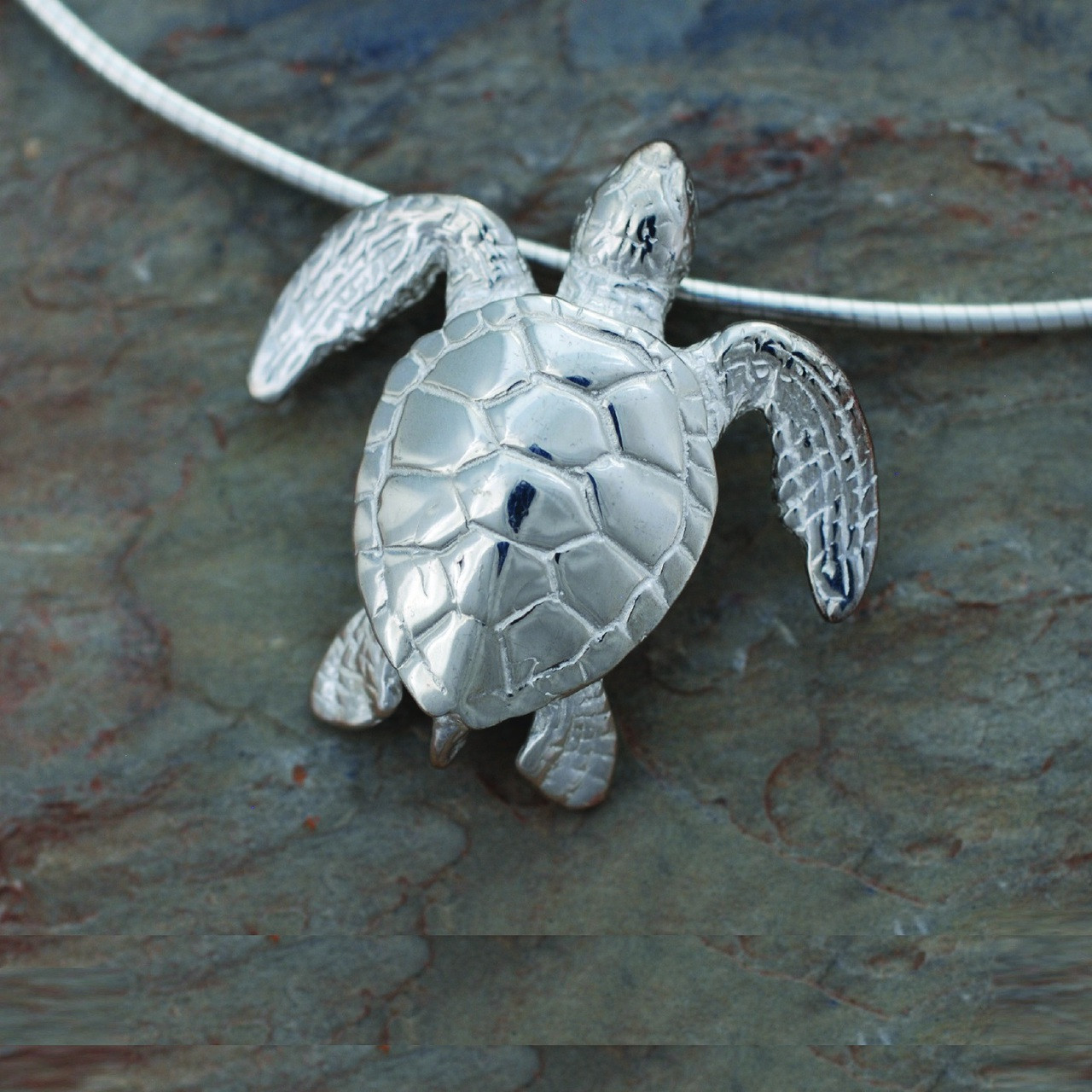 Green Sea Turtle Pendant Necklace | Big Blue Jewelry | Roland St. John