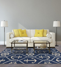 Navy Blue Marina Area Rug-room scene