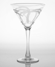 Palm Tree Etched Martini Glasses-Set of 4