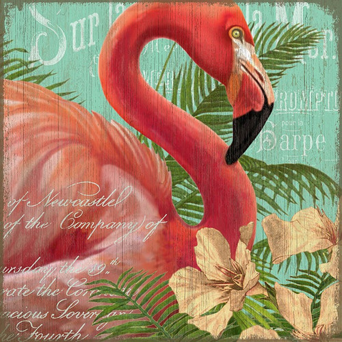 Tropical Resort Flamingo Art