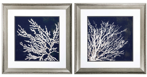 Coastal Coral Framed Prints - Set of 2
