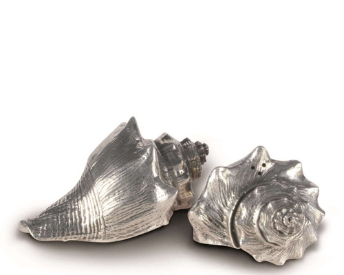 Pewter Conch Shells Salt & Pepper Set